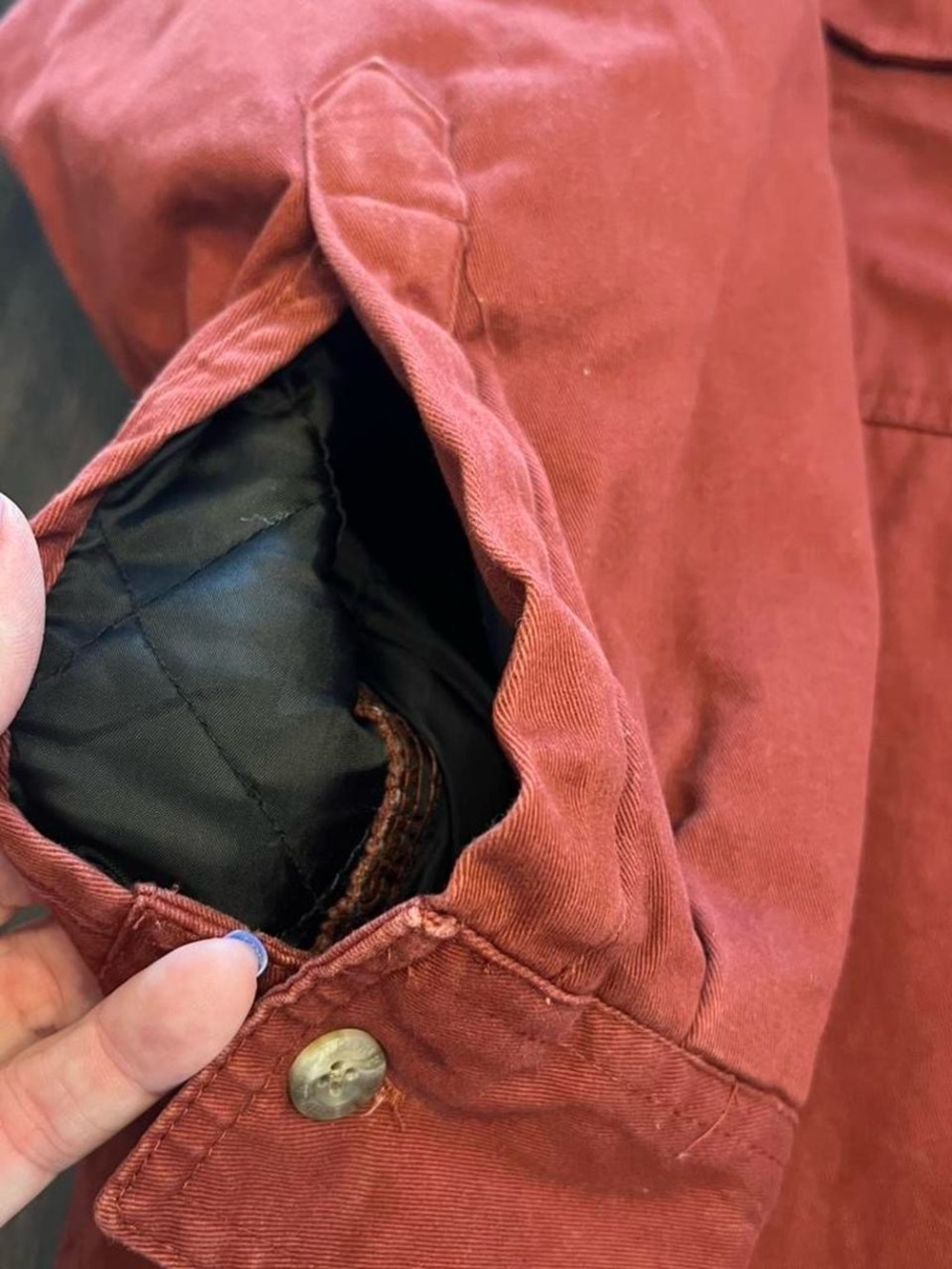 RedHead Red Button-Up Shacket - Picture 4 of 8